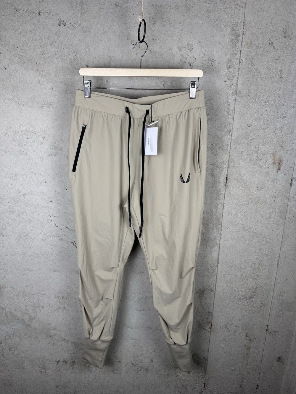 NWT ASRV Beige Khaki Tetra-Lite High Rib Jogger Activewear Men's Size Medium